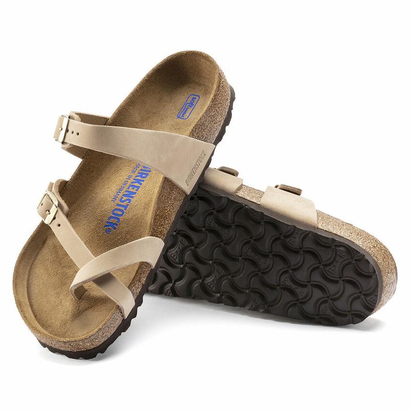 Birkenstock Soft Footbed Nubuck Lær Mayari Dame Brune | NO 136UZG
